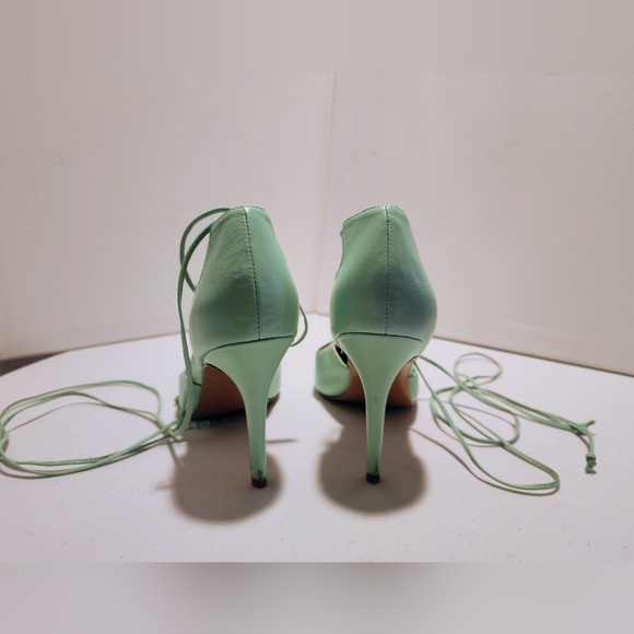Banana Republic Dakota Lace-Up Heels - Mint Green - Picture 3 of 9